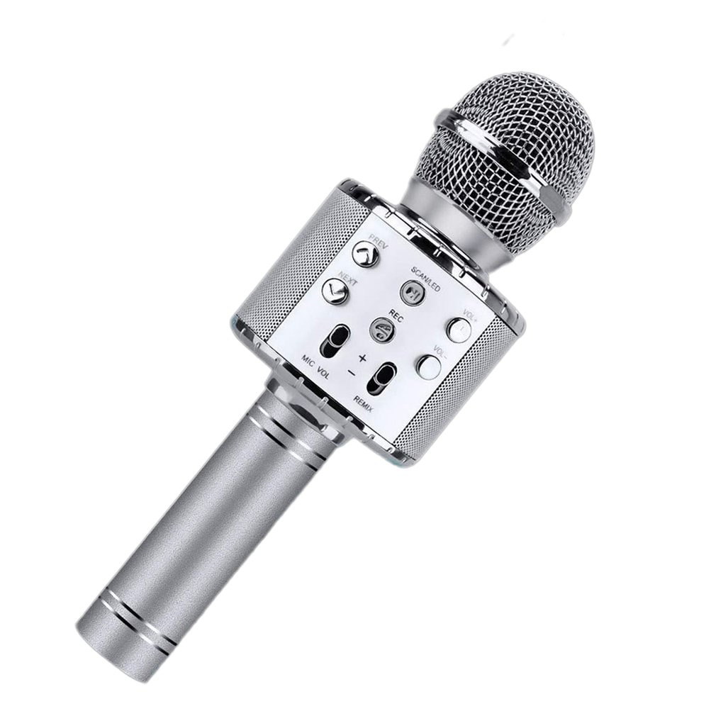 Wireless Home Microphone Built-In Audio Integrated Microphone Wireless Home Microphone: sliver