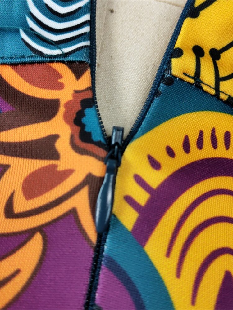 Kvinder sommer print nederdel vintage blomster afrikansk højtalje kvast klassisk beskeden retro jupes falads