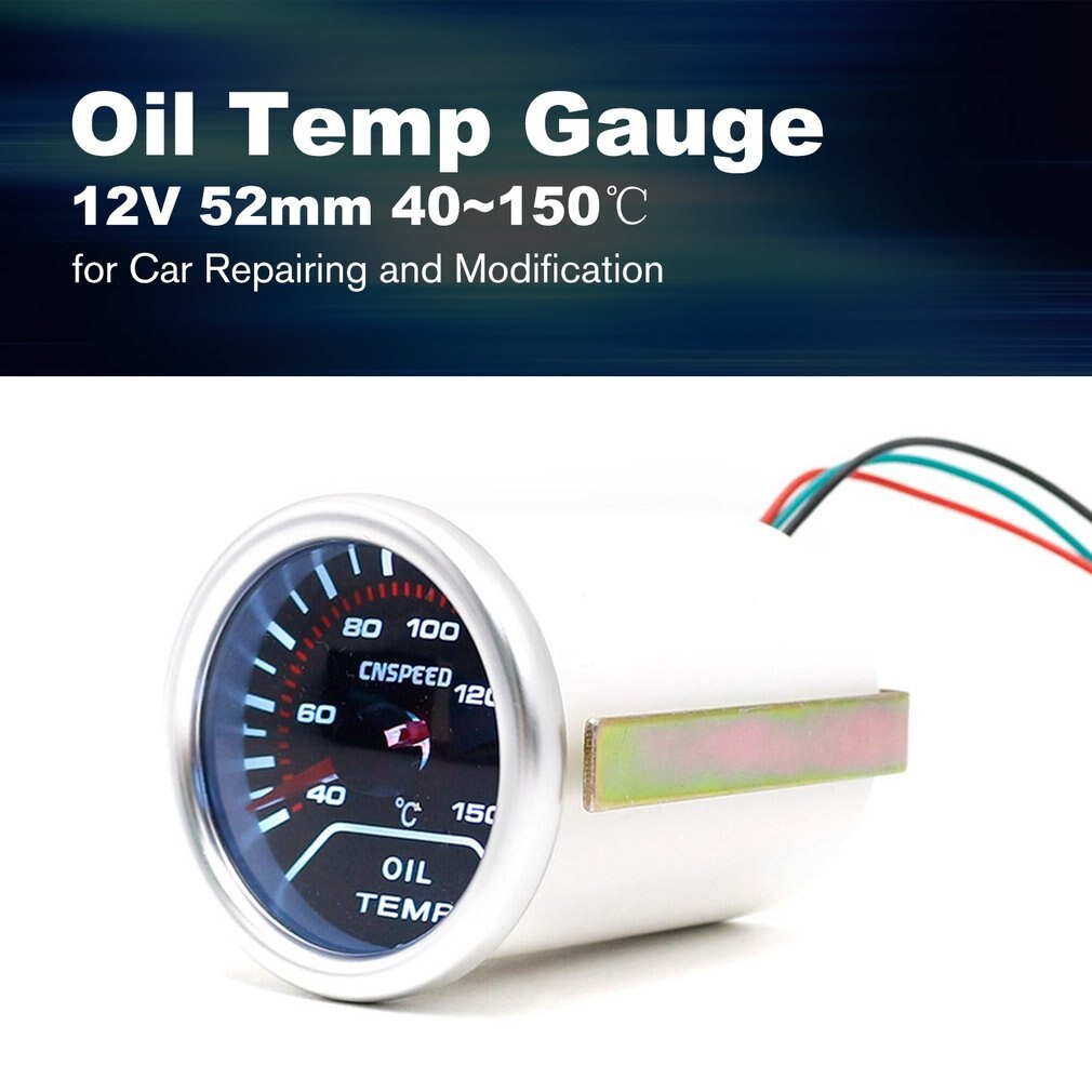 Medidor Digital de temperatura de aceite LED 12V 150 grados para coche, medidor de temperatura de 52mm, medidor de temperatura de humo Universal para modificación de coche
