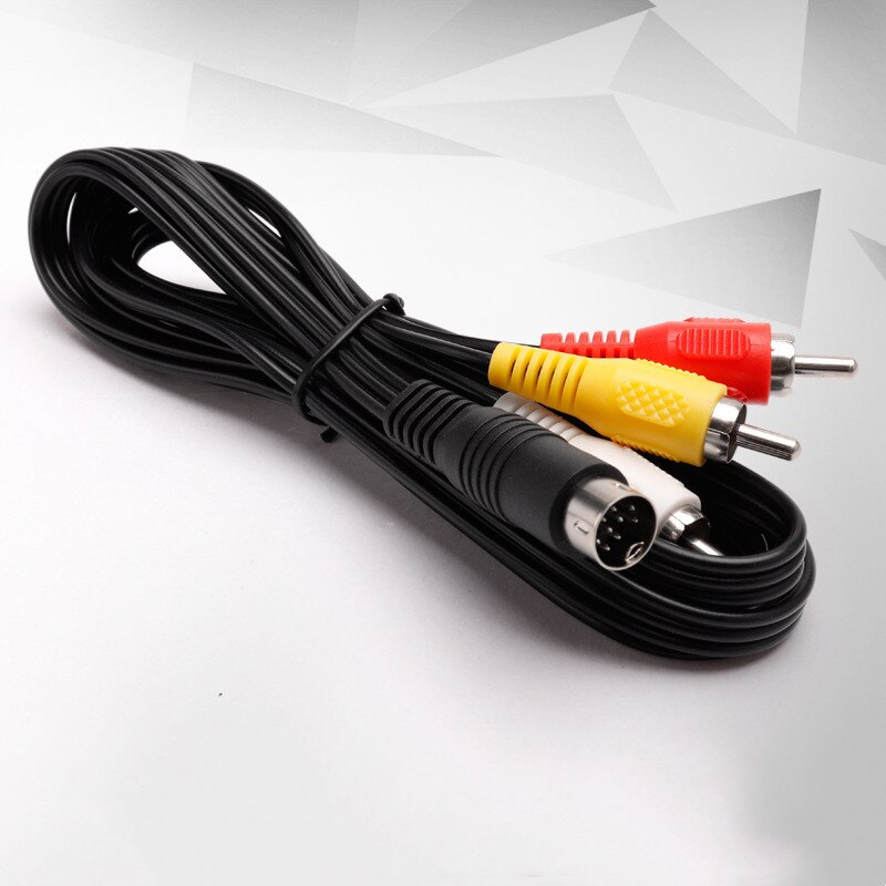 3RCA 1.8 M 9 Pin Audio Video Av-kabel Voor Sega Genesis 2 Of 3 Game A/V Aansluiting adapter Cord Wire