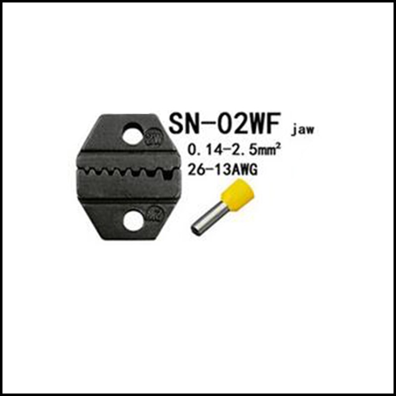 Mâchoire de serrage SN28B/48B/16wf/02WF/2/06WF/HS-10A/40J/10WF terminaux et récepteurs Non isolés: SN-02WF jaw