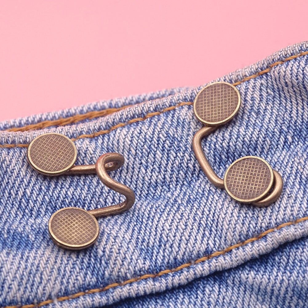 20 stuks verstelbare jeansknoop diy met haak rokken duurzaam herbruikbaar voor broeken taille gesp verlengset tailleband uitbreiding metaal