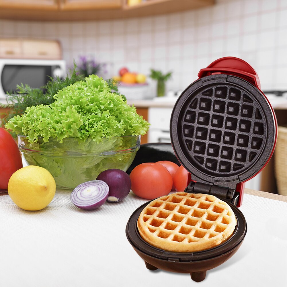 Mini Waffles eléctricos de 350W, máquina de hacer masa semiesférica para el horno, máquina de hacer gofres para el desayuno, máquina de hacer gofres para el horno, máquina para hacer gofres DIY