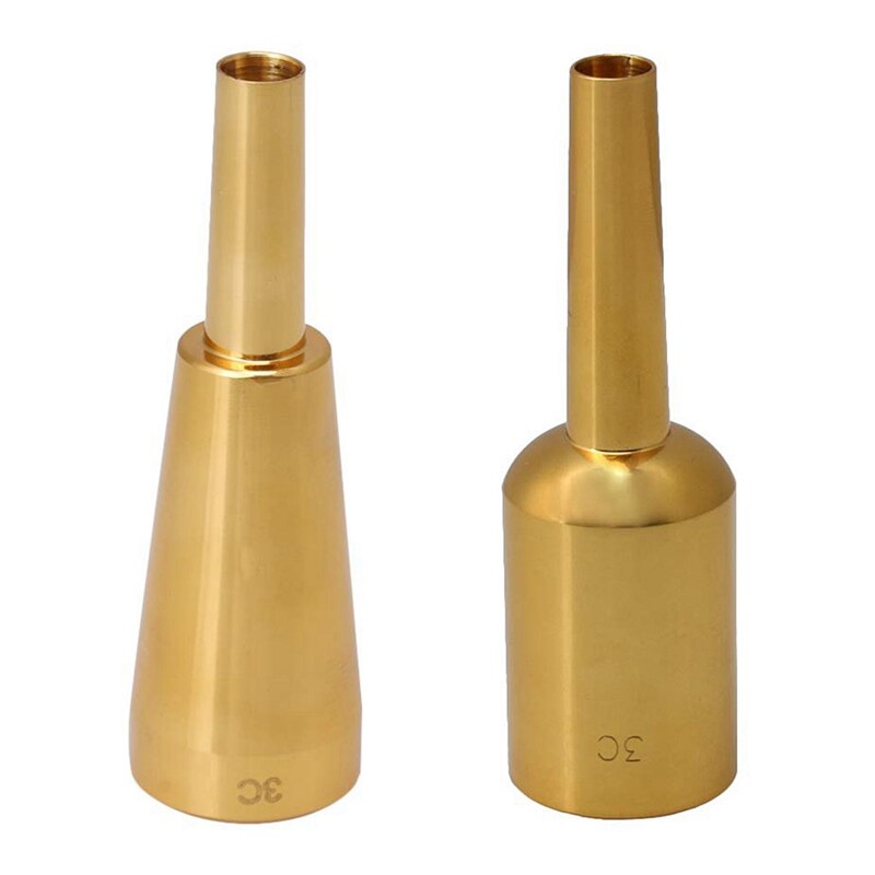 -3C Trompet Mondstuk Gold Meg Metalen Trompet & 3C Size Goud Trompet Mondstuk Messing Trompet