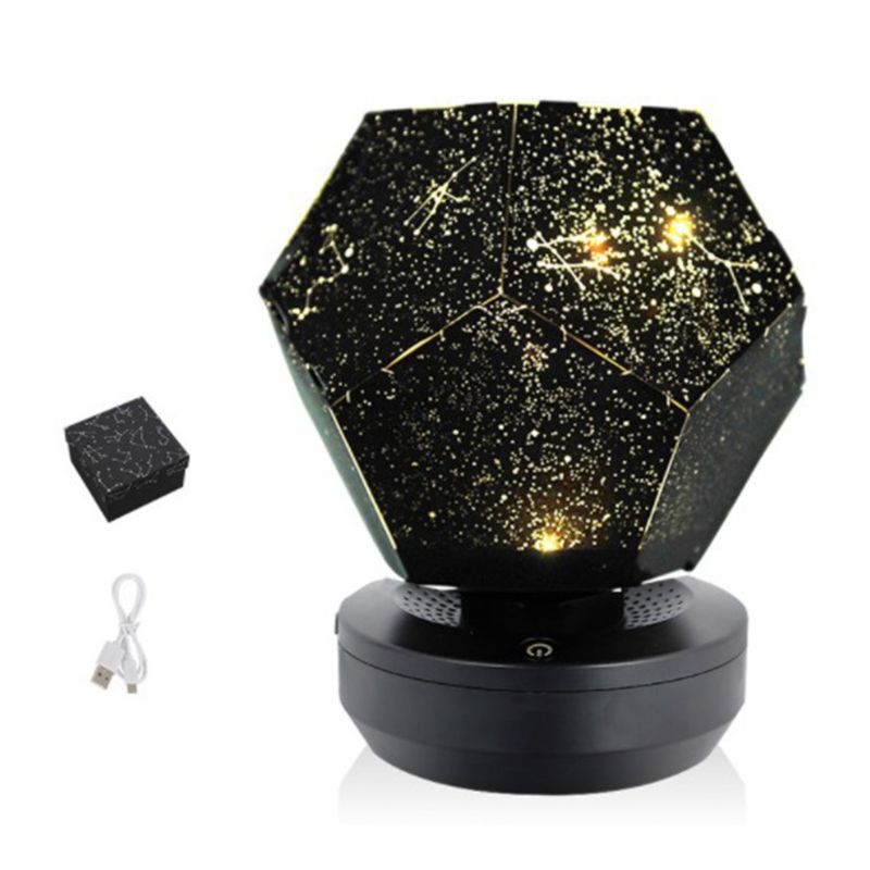 Kreatywna lampa gwiaździsty projekcja nieba USB akumulator romantyczny ręczny obrotowy gwiaździste światło lampka nocna dekoracja wnętrz: Y
