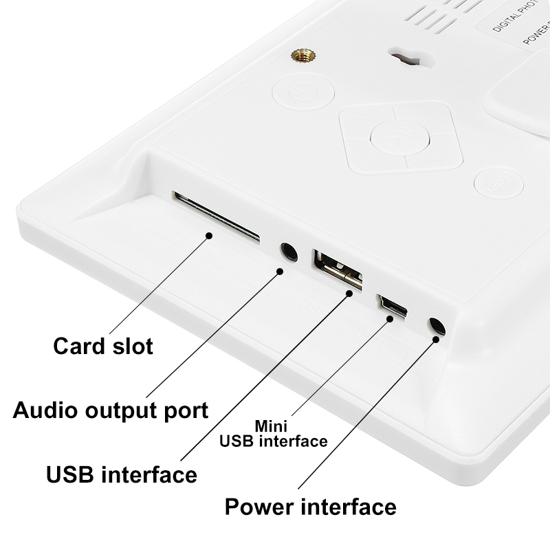 7 polegada tela quadros de fotos digitais hd led backlight 1024*600 função completa imagem música vídeo filme álbum eletrônico presente