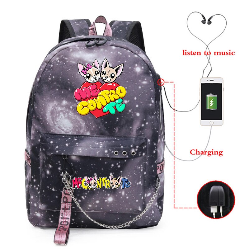 Cool Backpack Harajuku School Bags Girls College Students Laptop USB Charging Backpack Casual Travel Rucksack: 7