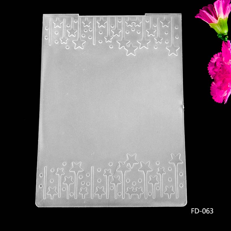 The Embossing Plate Scrapbook Circular DIY Paper Cutting Dies Scrapbooking Plastic Embossing Folder: FD-063
