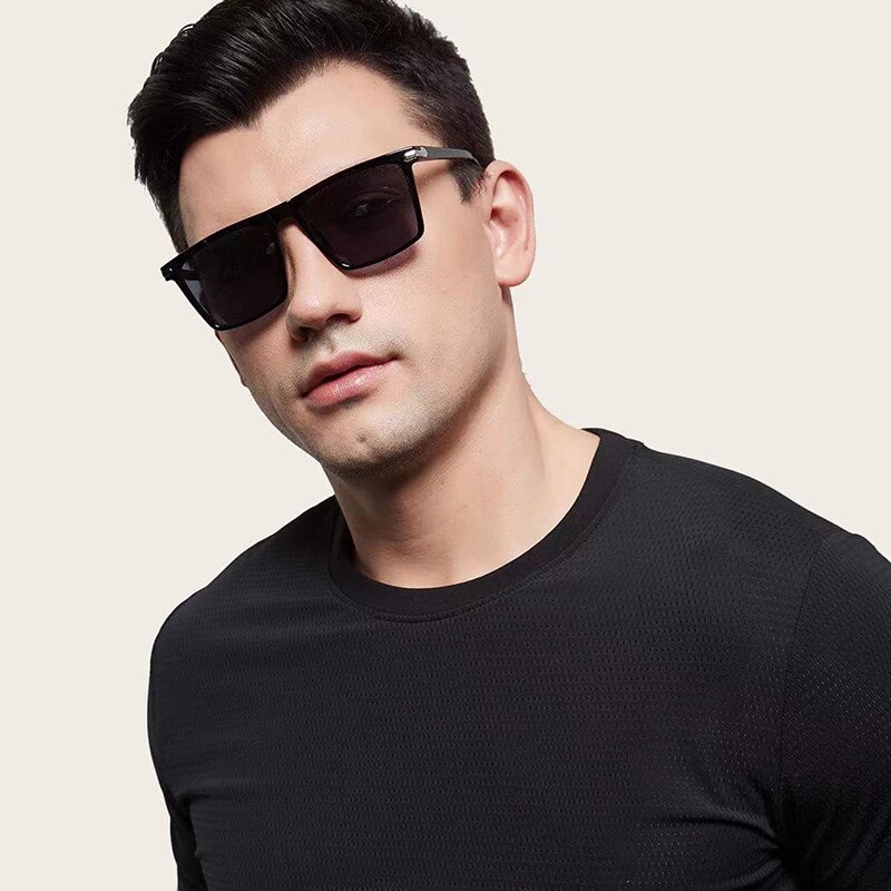 Herren-Sonnenbrille mit flachem Top-Sonnenbrille für Herren 2022: Default Title