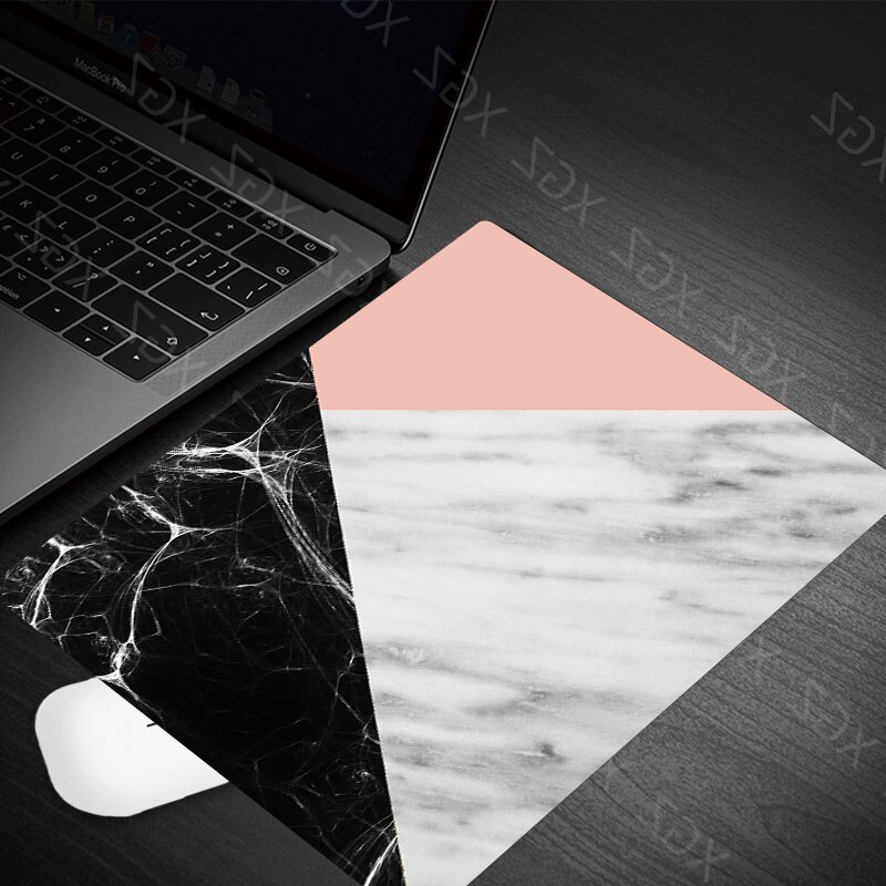 Yzuoan Products Black White Pink Marble Office Mice Gamer Soft Mouse Pad Small Size for 180*220*2mm Gaming Mousepads: 22x18-9