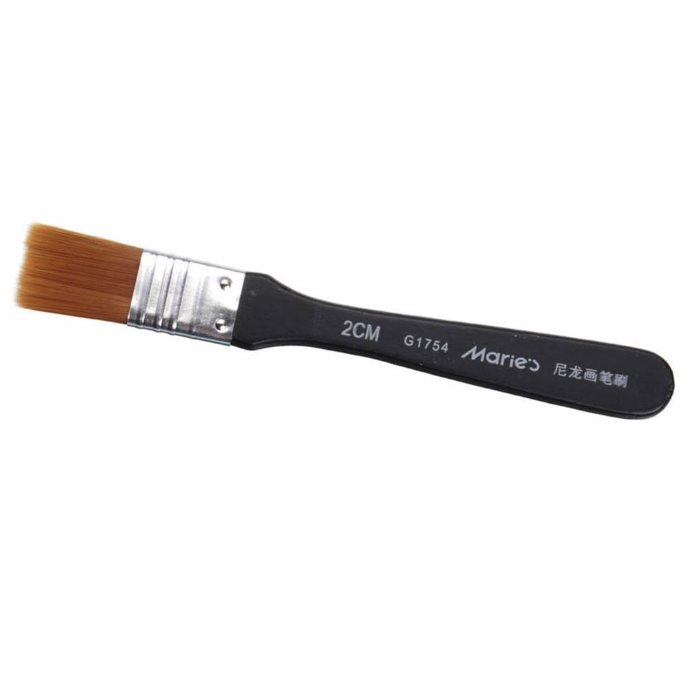 Pincel de nailon para artista, pincel plano para pintar al óleo, acuarela, pintura, 7 modelos, 1 unidad: width 2 cm