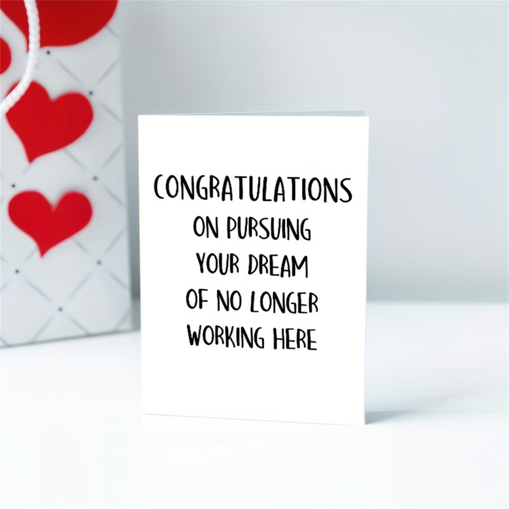 1pc Humorous Leaving Cards Farewell Cards for Colleagues, Funny Retirement Card Job Cards Goodbye Cards for Coworkers Boss,