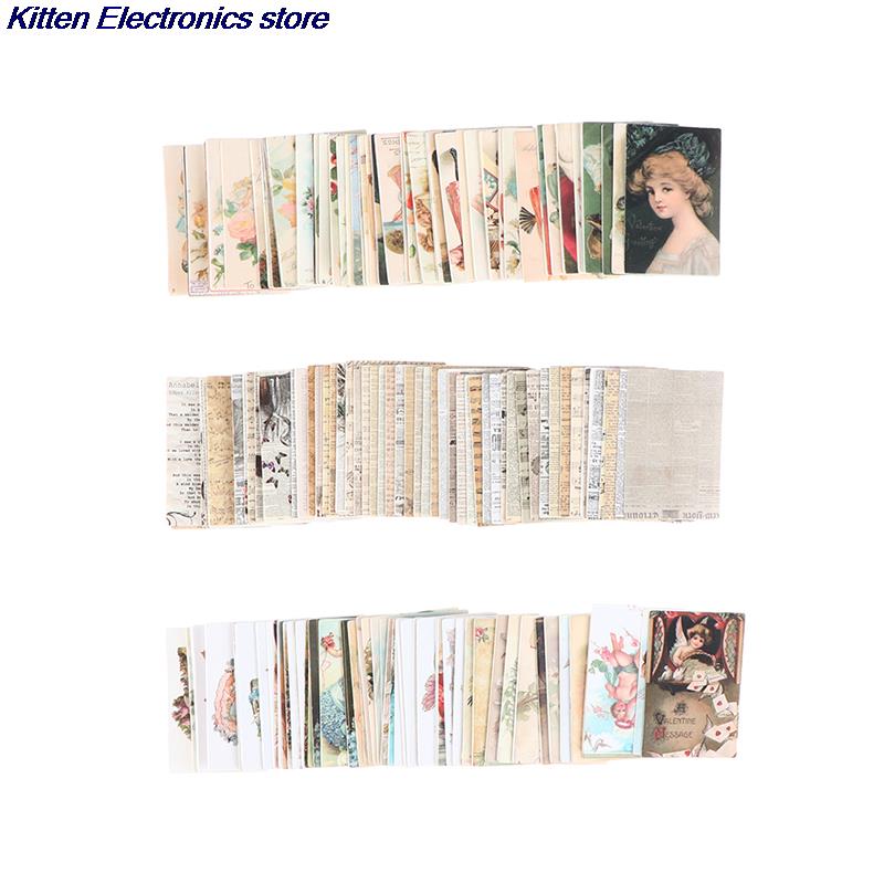 100pcs/box European Retro Kraft Paper Scrapbooking/Card Making/Journaling Project DIY Diary Decoration Cards