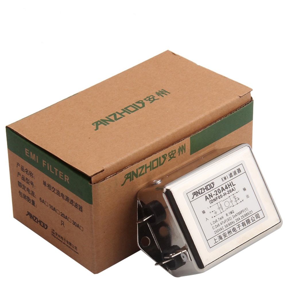 AN-20A4HL 20A 250V EMI AC power filter noise filter DNF05-H-3A/5A/6A/10A/15A/20A