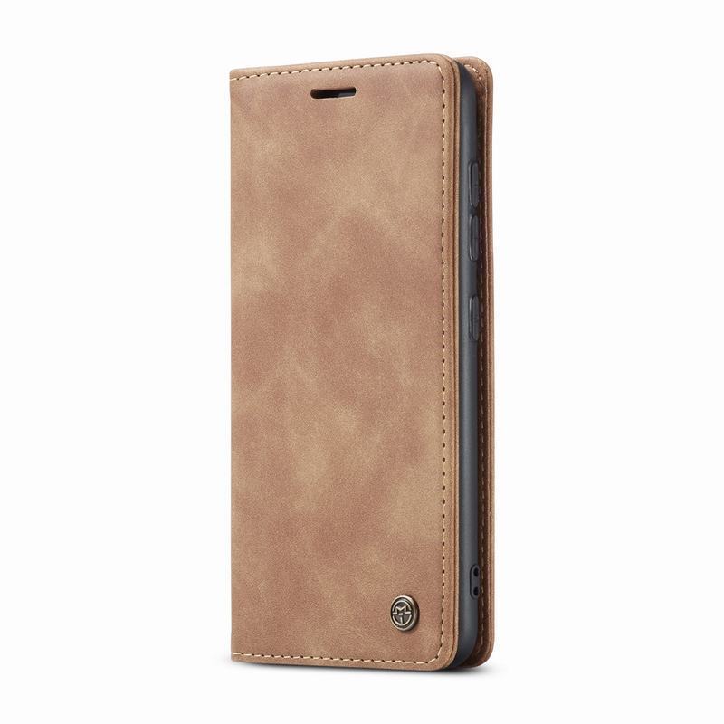 Leer Bumper Case Voor Samsung A12 Magnetische Flip Luxe Multifunctionele Portemonnee Vlakte Telefoon Tas Voor Samsung Galaxy Een 12 5G Coque: Brown