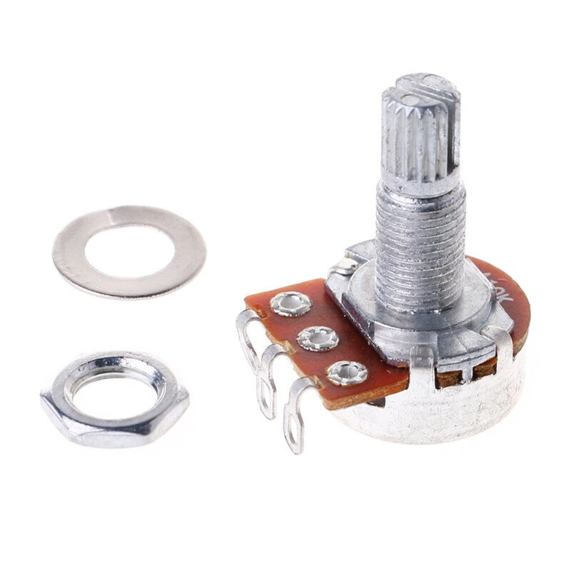 Potenciómetro A10K, potenciómetro estriado, efecto de bajo eléctrico, amplificador de volumen, eje de 18mm, piezas N1HF