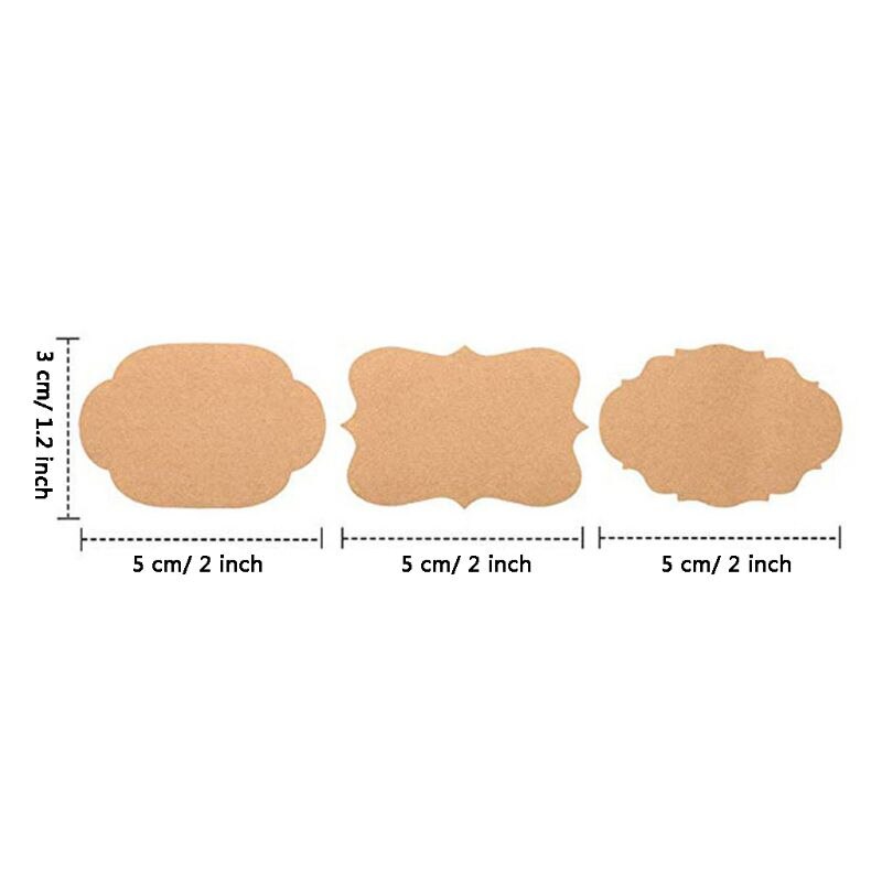 Etiquetas adhesivas para frascos de cristal, pegatina de sellado manualidades naturales en blanco para Tartas, embalaje de de Navidad, 300 Uds.