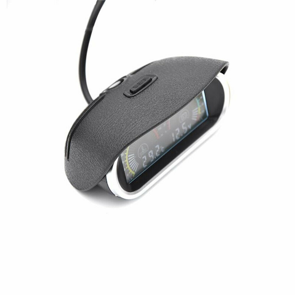 2 in 1 12v/24v lcd bil digital horisontell mätare vattentempmätare voltmätare spänningsmätare med temperatursensor