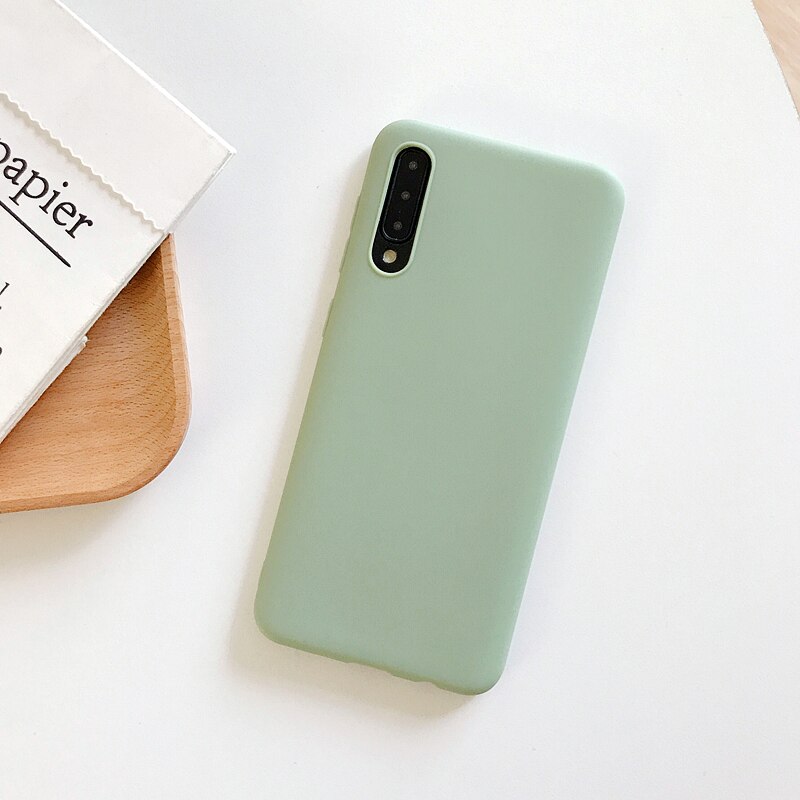 Funda de teléfono para Samsung Galaxy A30s, bonita funda negra mate de silicona para Coque Samsung A 30 s A30s A 30 s: green