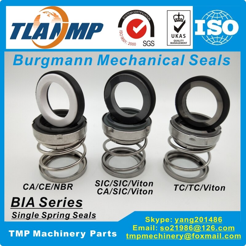 BIA-50 BIA/50 Burgmann Mechanical Seals -Rubber Below Water Pump Seal (Material:CA-CE-NBR, CA-SIC-VIT, SIC-SIC-VIT, TC-TC-VIT)
