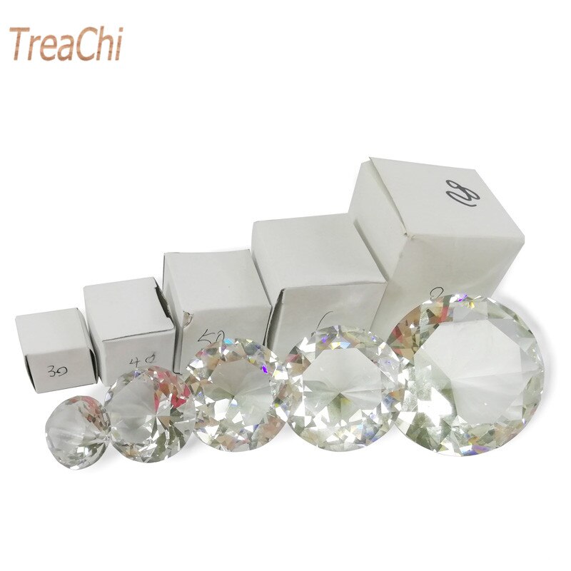 Crystal Clear Presse-papier Geslepen Glas Giant Diamond Sieraden Decor Craft Decoracion