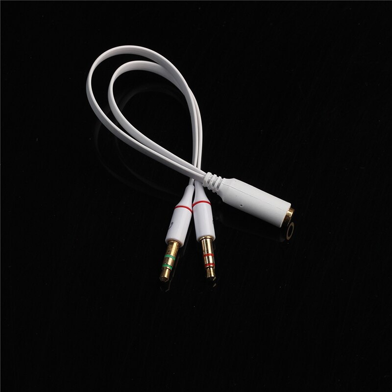 5/2/1Pcs 3.5MM Audio Cable Transfer Headset Conversion Cable 1 To 2 Computer Audio Cable +In-ear Mobile Phone Headset: white 5PCS