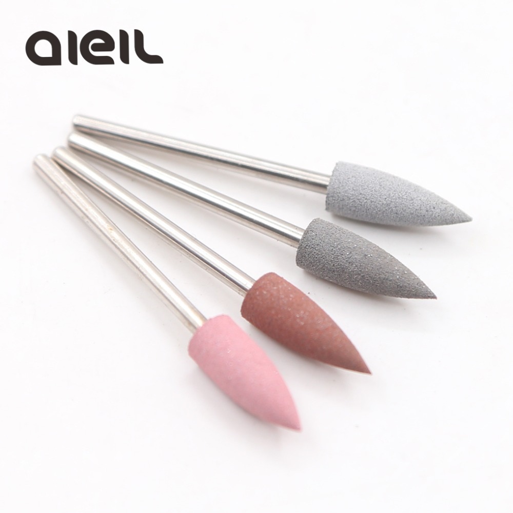 Brocas de silicona de goma de carburo para manicura, pedicura, manicura, máquina fresadora para manicura, lima de uñas