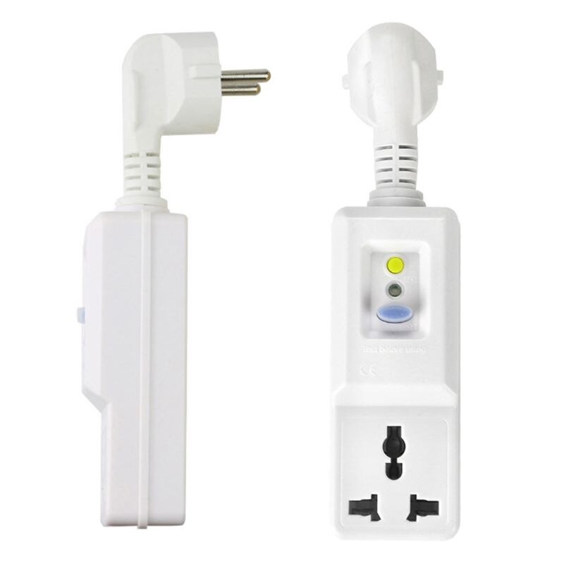 EU 16A Socket Adaptor Home Circuit Breaker Cutout Plug Safety Leakage Protection Trip Switch Power Tools