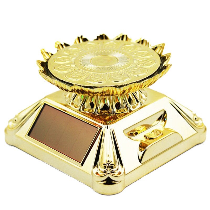 Direct Sales Solar Lotus Rotating Display Stand Led Jewelry Tray Jewelry Tray Acrylic Display Stand: A