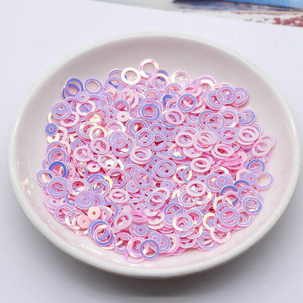 20 G/pak Multi Mix 3Mm 4Mm 5Mm 6Mm Pailletten Kleurrijke Platte Ronde Losse Sequin Naaien Bruiloft ambacht, vrouwen Kledingstuk Accessoires: pink