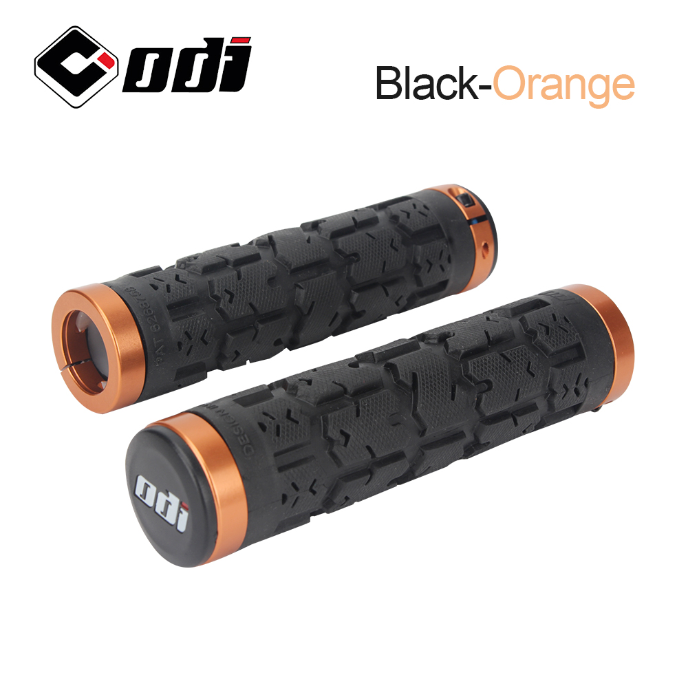 ODI-empuñaduras de manillar de bicicleta RG01, cubierta de mango antideslizante con bloqueo y absorción de impacto, doble bloqueo para piezas de bicicleta de montaña/carretera: YELLOW