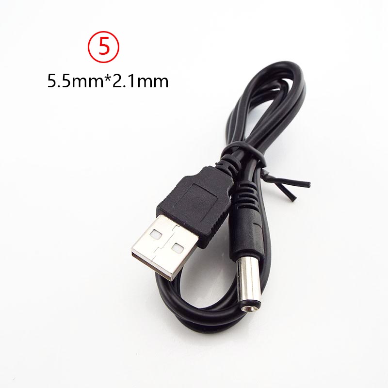 Usb a uros  dc 2.0 0.6 2.5 3.5 1.35 4.0 1.7 5.5 2.1 5.5 2.5mm virtalähdejohto pistoke jakki jatkokaapelin liitin laturi: 5.5 x 2.1mm