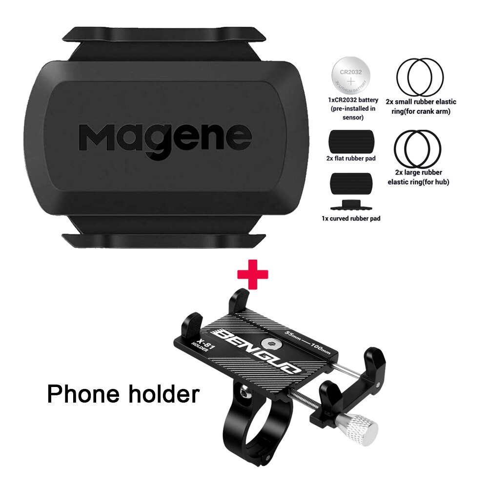 Sensor de cadencia de velocidad S3 +, Ordenador de bicicleta con Sensor Dual, Bluetooth ANT +, velocímetro para Strava, Garmin, Bryton, IGPSPORT: S3 Plus Set 1