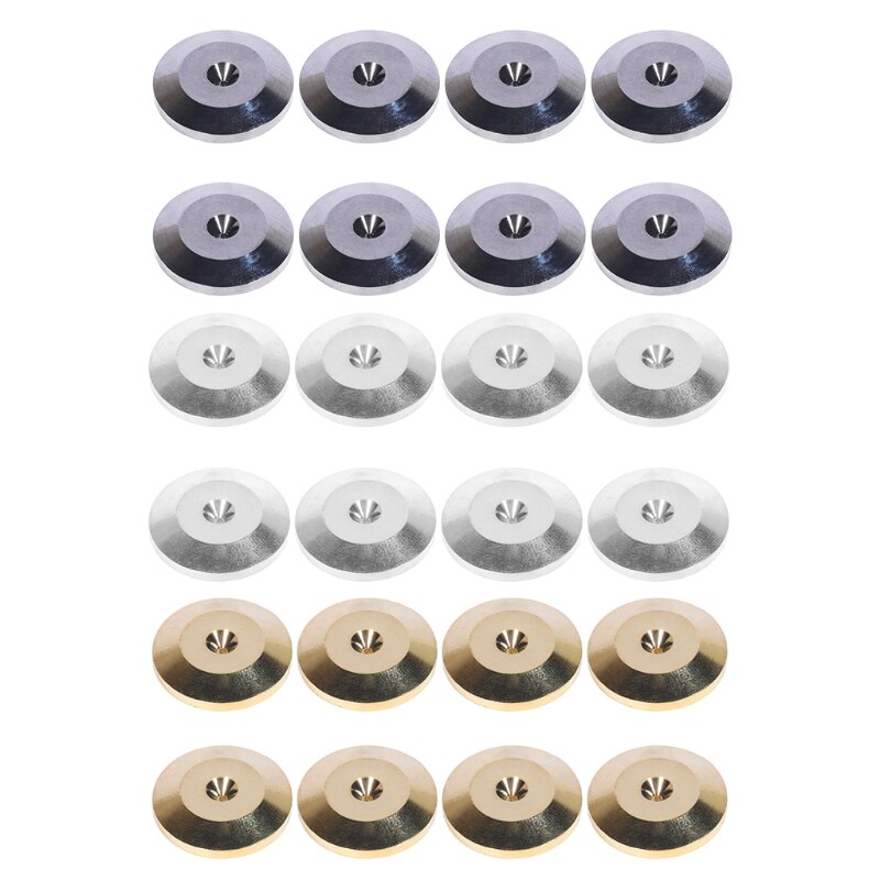 8 Stuks 25X5Mm Universele Aluminium Luidspreker Spikes Pads Speaker Shock Basis Pad Isolatie Stand Voeten Kegel base Matten