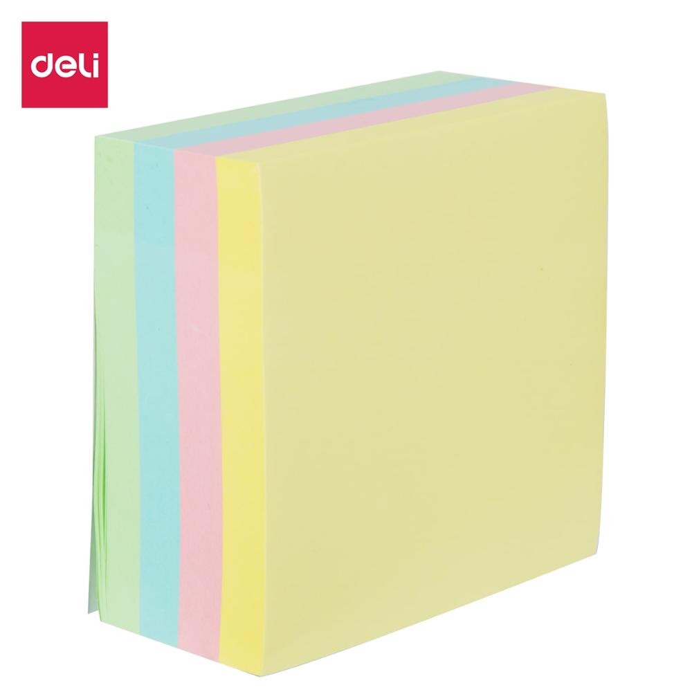 DELI EA01703 Pad Notes 3"*3" Sticky Note 4*100 sheets 4 colors ahesive memo pads yellow pink blue green Office school stationery