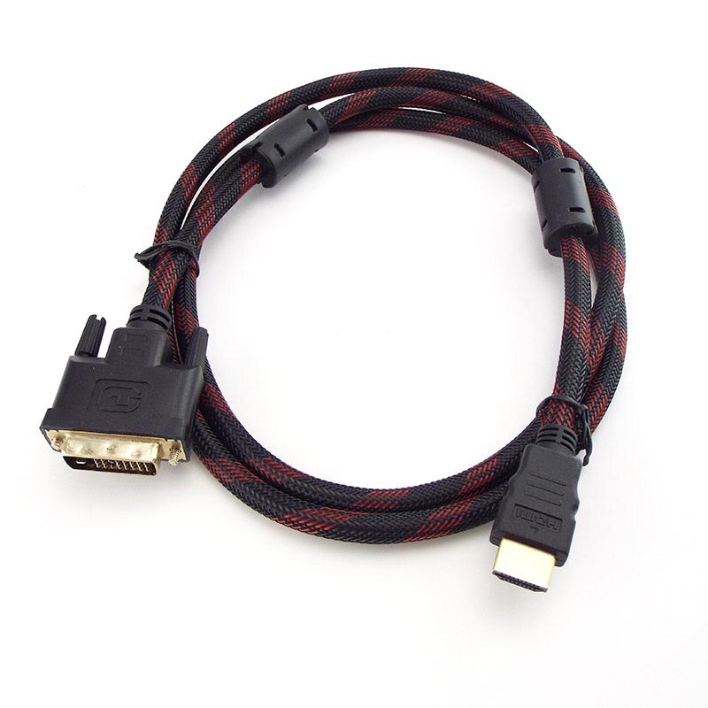 1.5M Hdmi-Compatibel Naar Dvi Hdmi-Compatibele Kabel DVI-D 24 + 1 Pin Adapter Kabels Voor Lcd dvd Hdtv 1080P 3D Hoge Snelheid Dvi Naar Draad