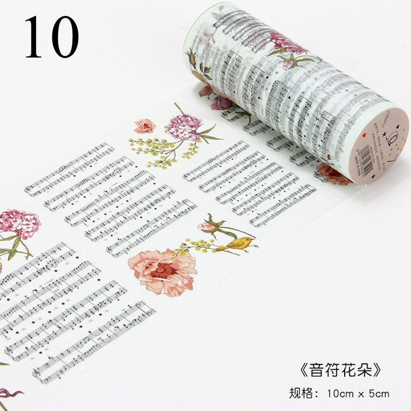 Retro avis washi tape bred maskeringstape diy dekorativt klæbebånd klistermærke til scrapbooking dagbog papirvarer: 10