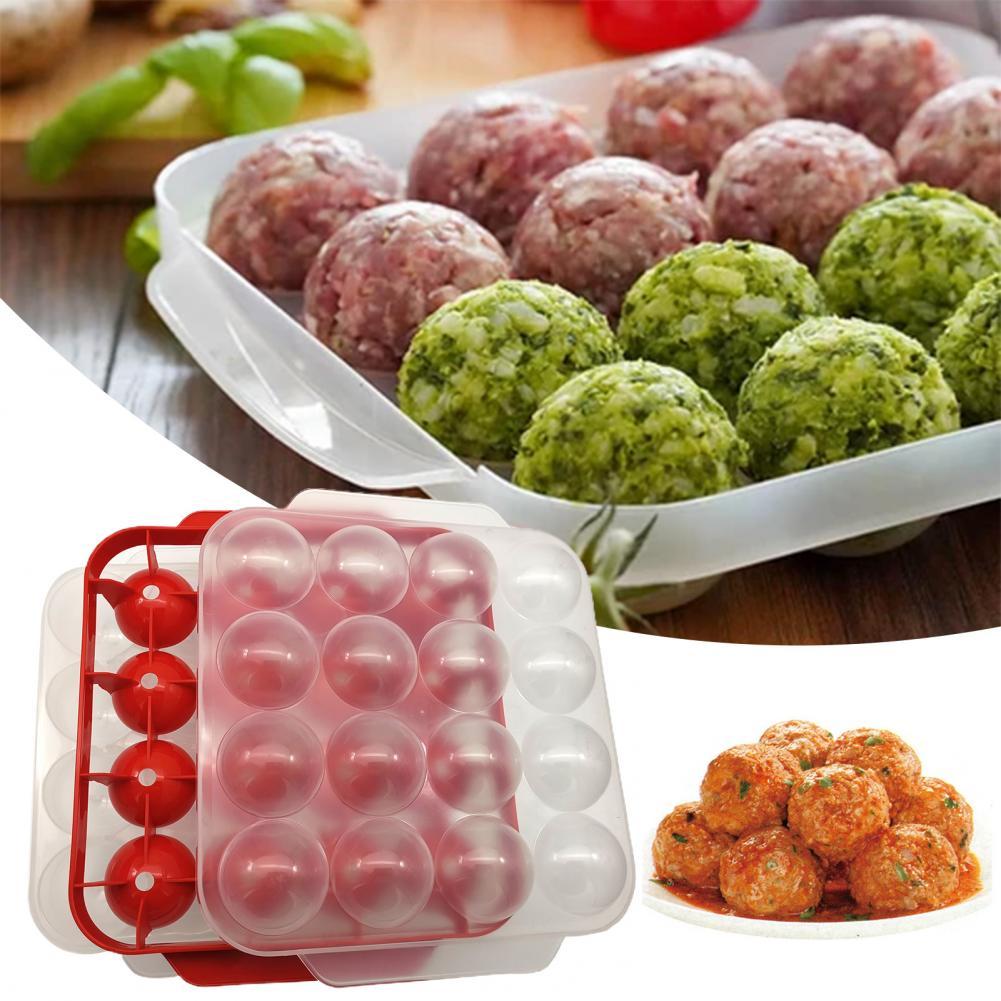 Meat Balls Plate Safe Meatball Making Tray PP Reusable Useful Easy Patty Meatball Making Tray