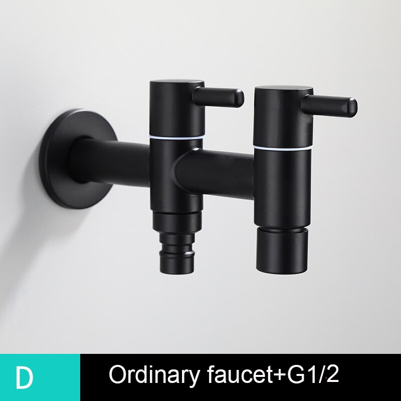 Matte Black outside tap washing machine faucet toilet bibcocks tap Decorative Outdoor Garden Faucet: D