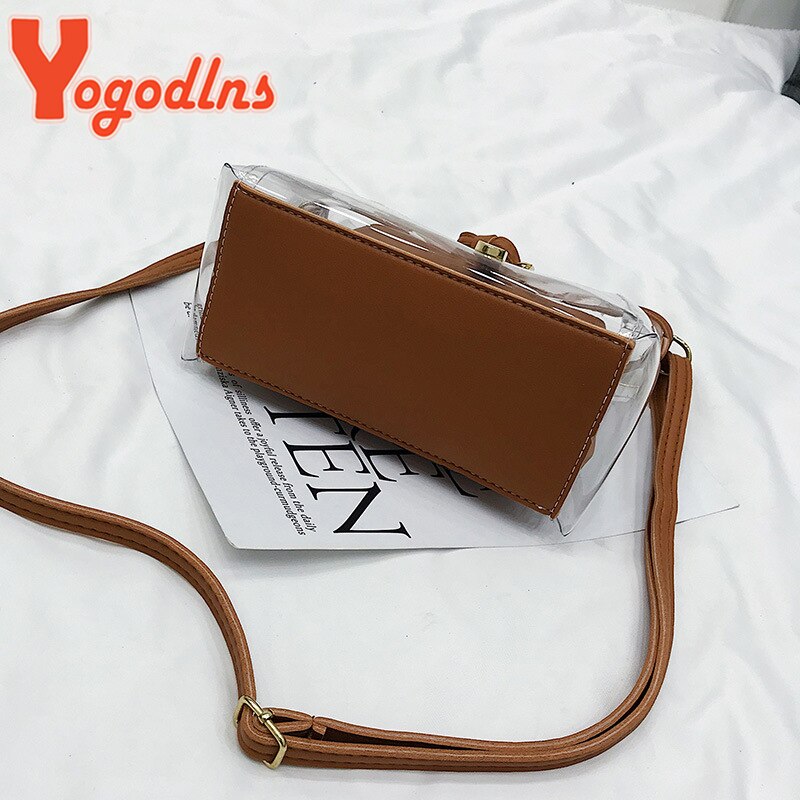 Yogodlns sacs à bandoulière pour femmes dame Transparent épaule gelée paquet été sac à main téléphone sac bolsa