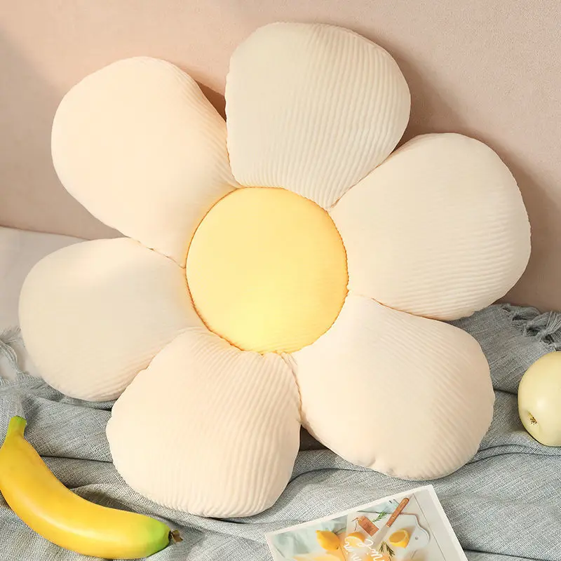 Almohada de asiento de pétalos, cojín suave y agradable para la piel de girasol, tapete de flores de felpa multifuncional y muy elástico para uso doméstico: Morado