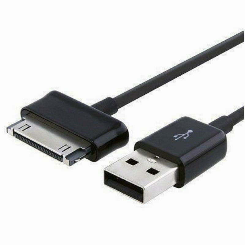 5v 2a eu-plugg reisevegglader  + 30 pins usb-kabel for samsung galaxy tab 2 3 7.0 8.9 10.1 note 2 nettbrett  p1000: Bare kabel