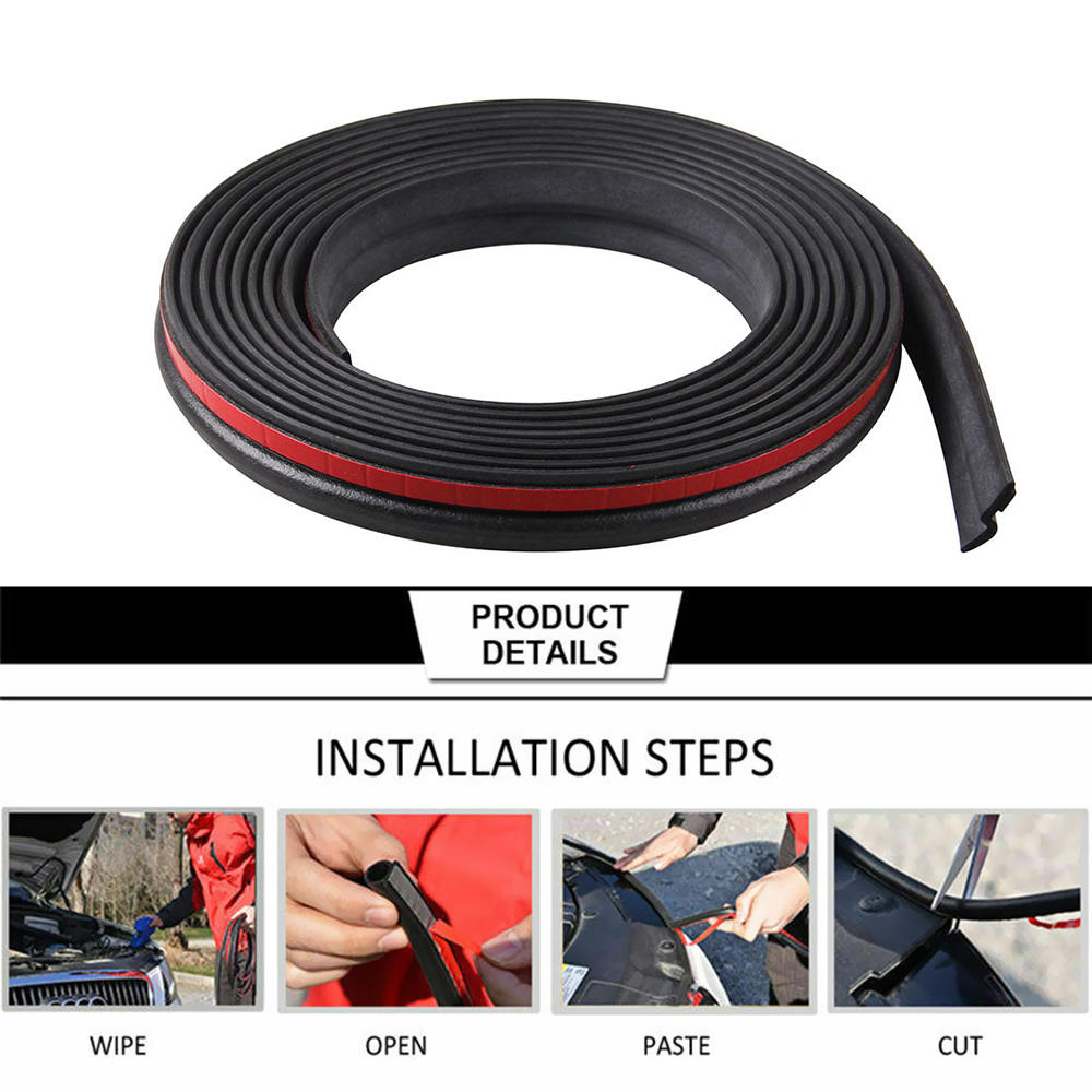 Auto Deur Afdichting Strip 4 M type Z Deur Afdichting Autodeur Tochtstrip Z Afdichting Geluid Auto Rubberen Rand Trim geluidsisolatie