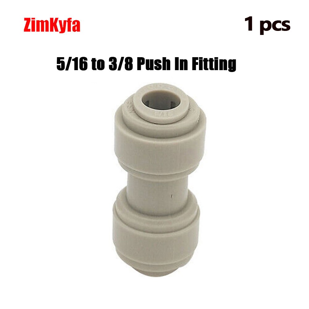 Push In Fittings Air Waterslang Tube Adapter 5/16 3/8 Reducer Connector Voor Thuis Brouwen 2Pcs