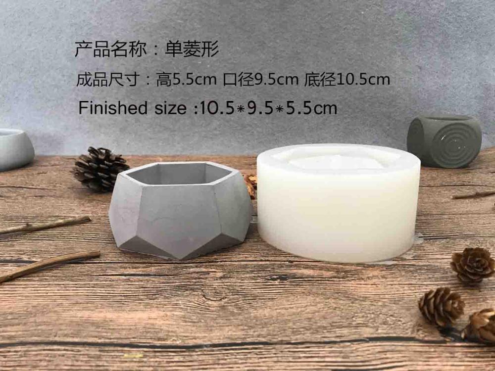 Stampi in silicone per vaso stampi per vasi da fiori in cemento piante succulente stampo per vasi 3D fioriera stampo per vasi ciotola stampo per cemento: Di Colore Giallo chiaro