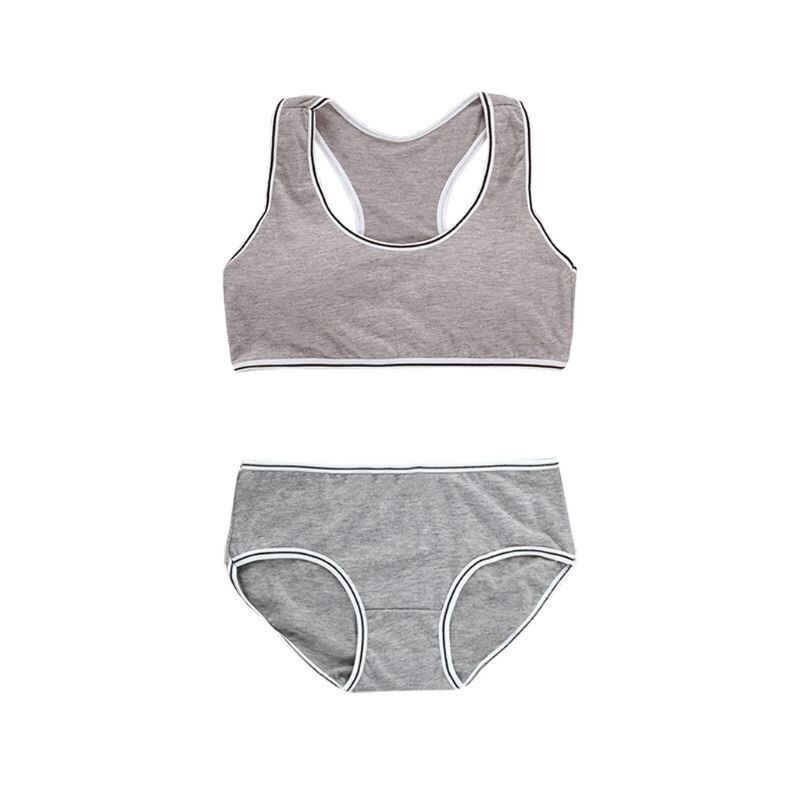 Teenager Young Girls Bra Teens Girl Underwear Puberty Student Training Bra Underwear Set