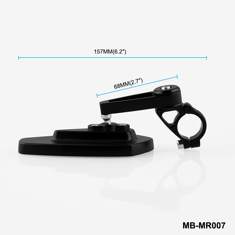 1 paire 7/8 "22mm universel moto rcycle aluminium vue arrière noir guidon fin rétroviseurs latéraux moto accessoires