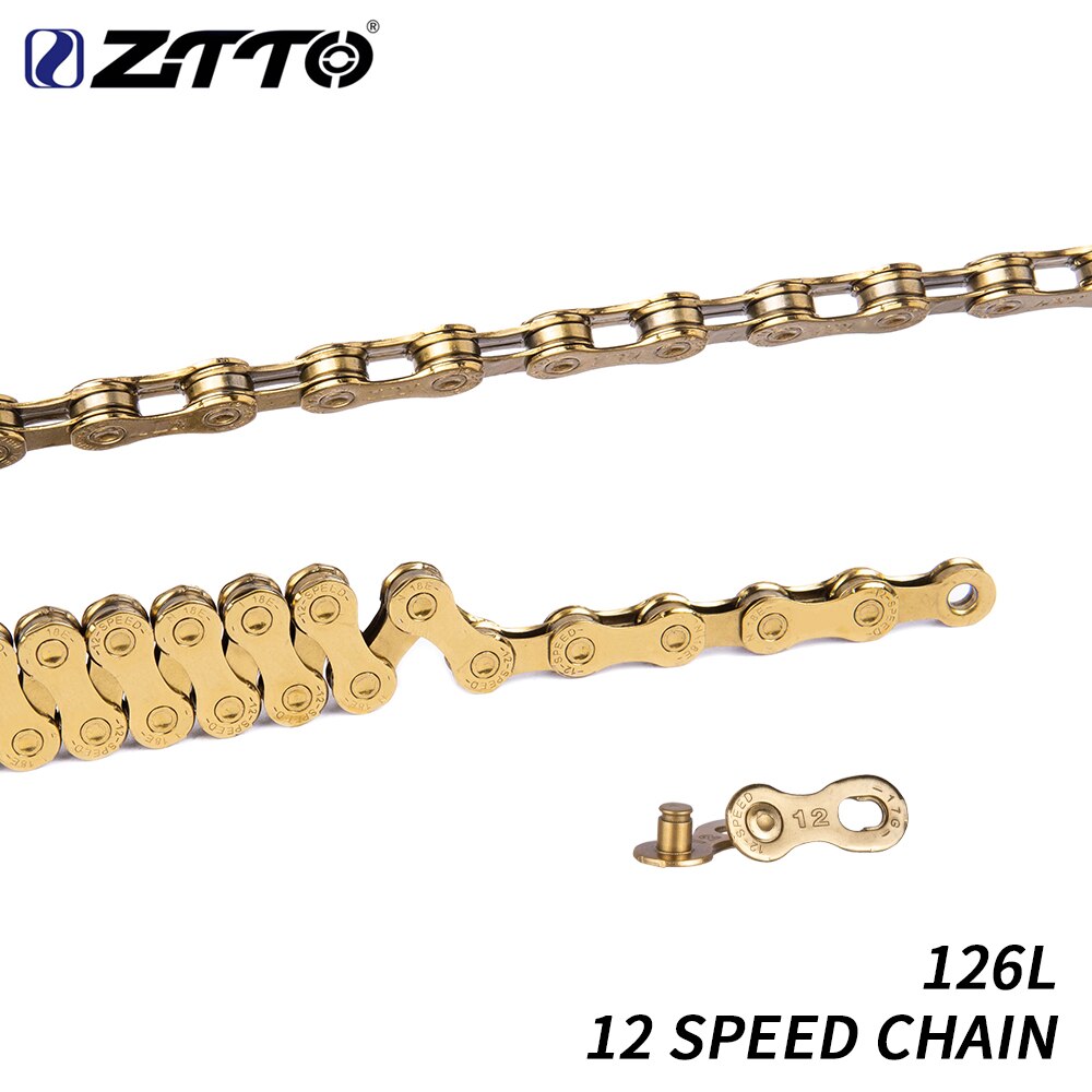 ZTTO 12 Speed Bike Kette MTB Mountain Road Fahrrad 12 s 24 s Gold Goldene Ketten Mit Missing Link Für teil K7 Fahrrad Teile