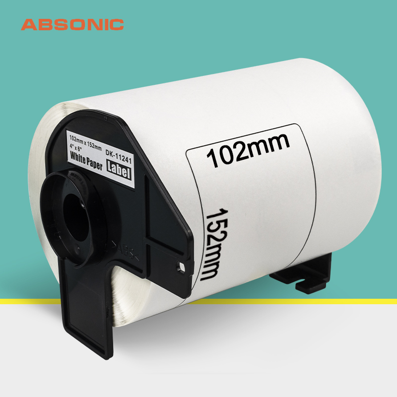 Absonic dk -11241 102mm*152mm 200 stk. etiketter pr. rulle termisk mærkat brug til brother ql -1050 ql-1050n ql -1100 ql-1110 nwb printer