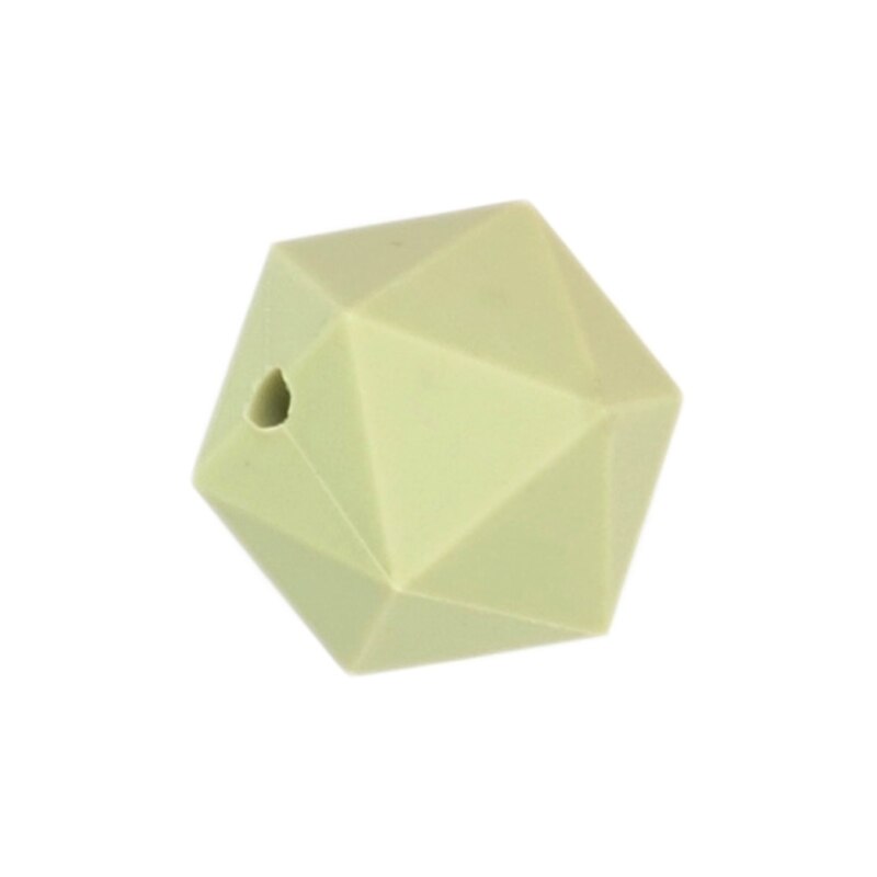 LOFCA 10 części/partia kulki silikonowe do ząbkowanie naszyjnik biżuteria DIY koraliki Icosahedron lepiej niż sześciokąt: lint